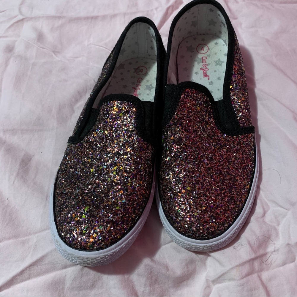 Cat and jack glitter slip-on shoes